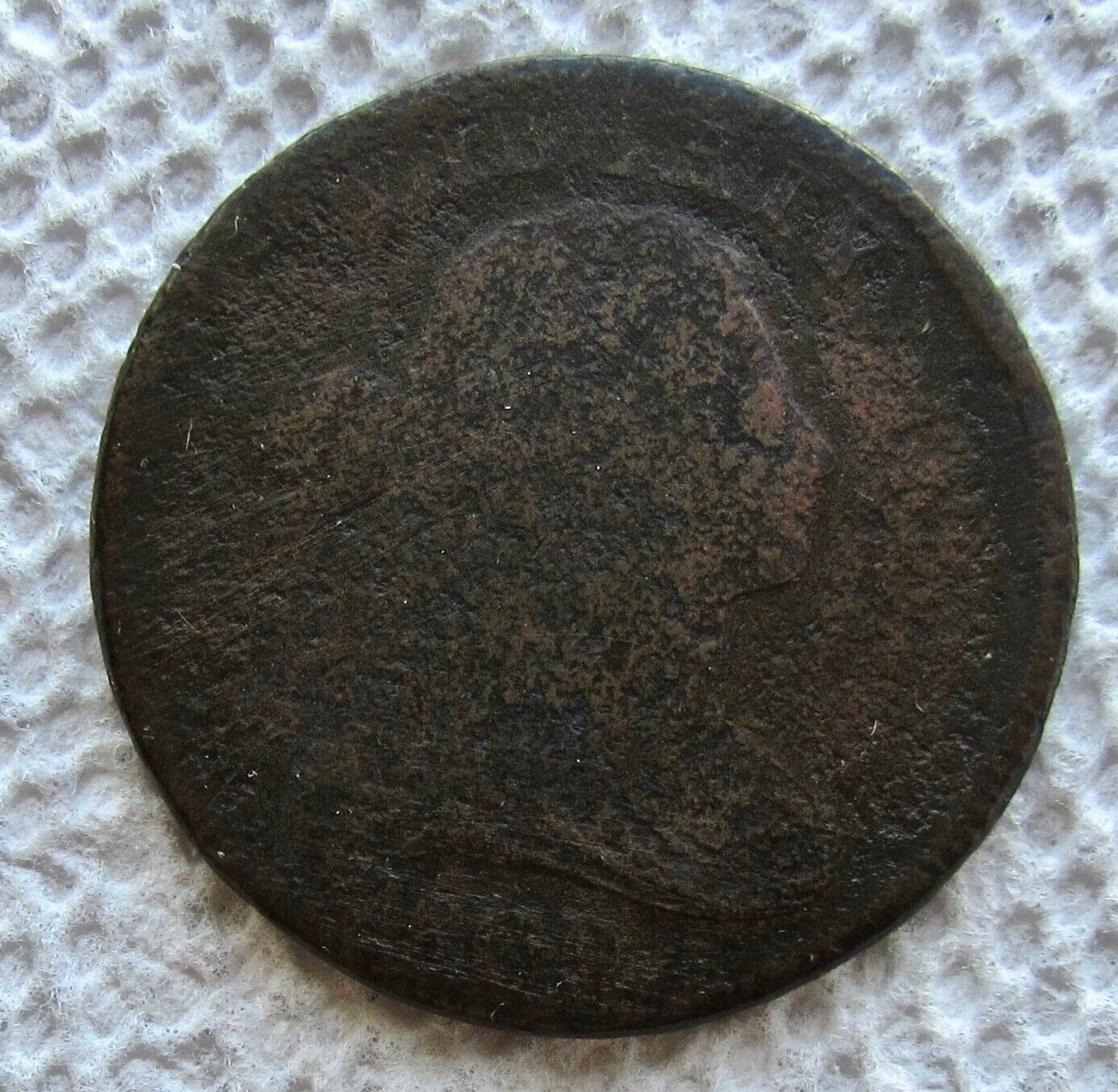 1800 1c Bn Draped Bust Large Cent Rare Early Date Vg Detail Corroded