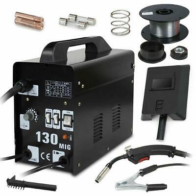 Mig 130 Welder Flux Core Wire Automatic Feed Welding Machine W/ Cool Face Mask