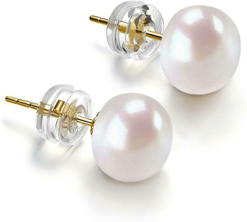 Pavoi 14k Gold Aaa+ Handpicked White Freshwater Cultured Pearl Earrings Studs