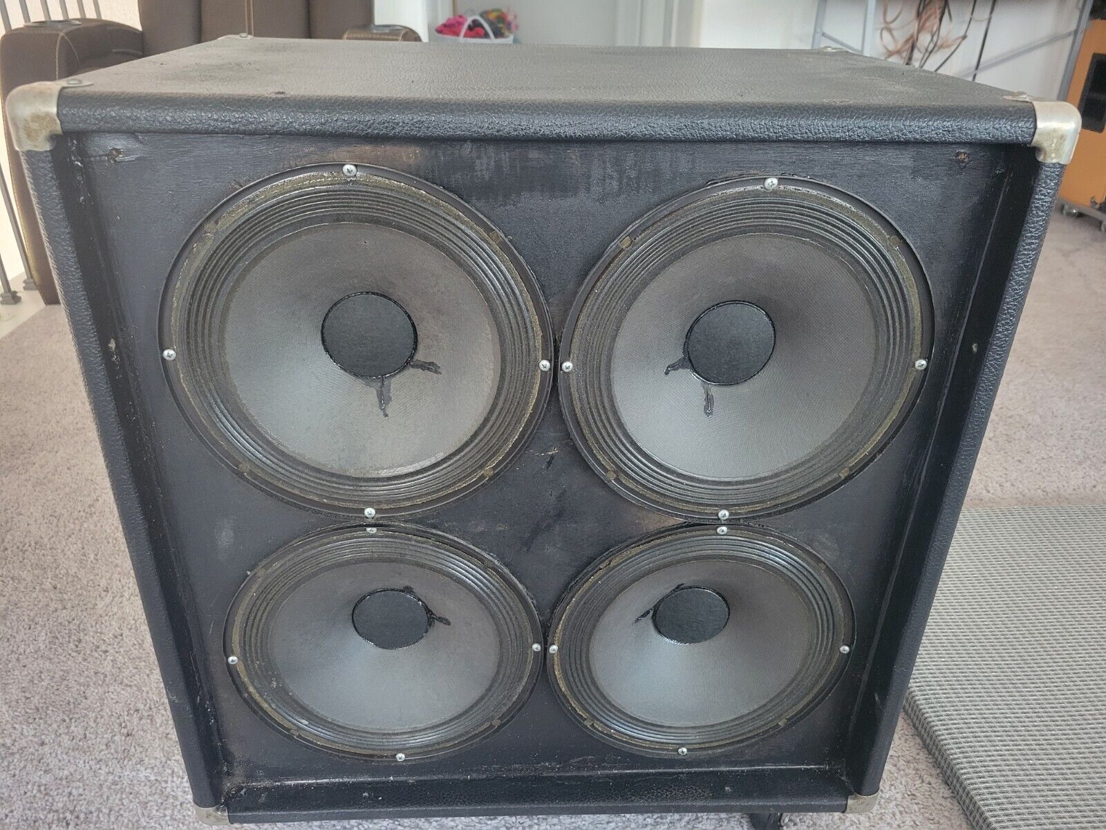 Mitchell Bg 410 Bass Amp Cabinet 8 Ohm 12" Eminence Speakers X 4 Made In Usa