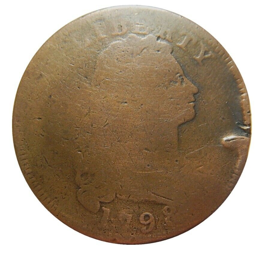 Large Cent/penny 1798 Rare Reverse Of 1796