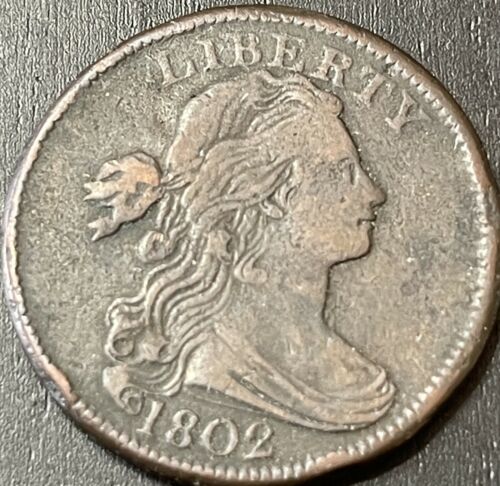 1802 Draped Bust Large Cent Fine S241 No Stems